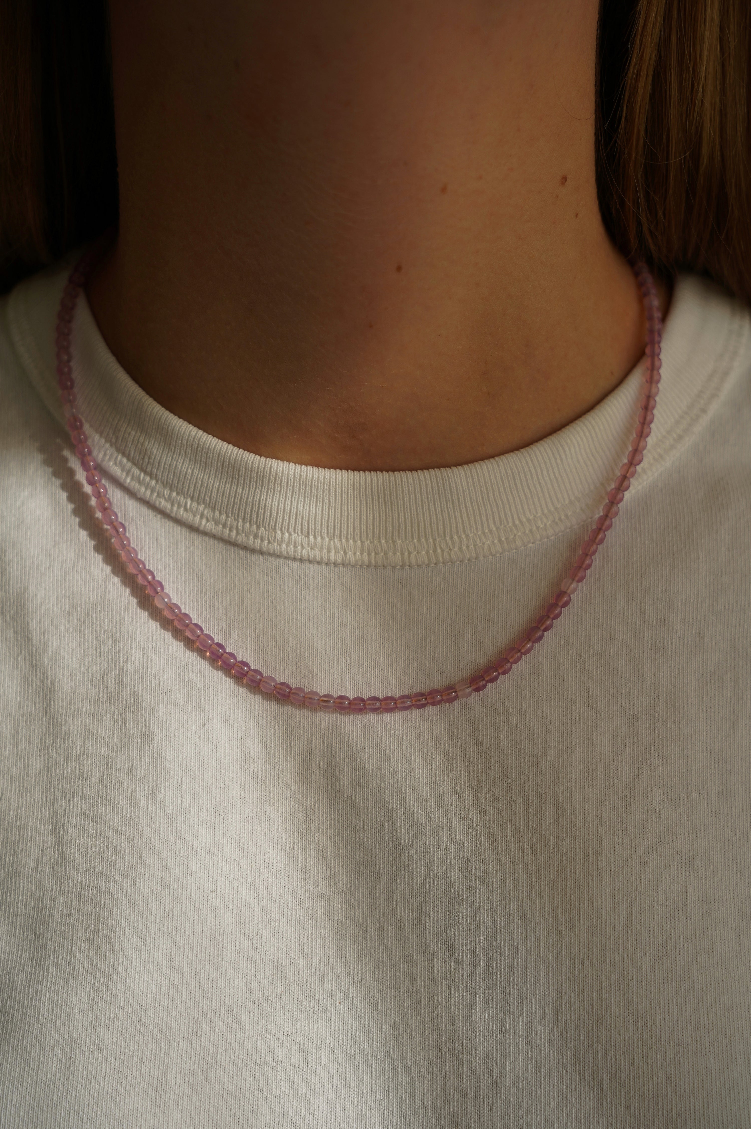 Milky pink necklace