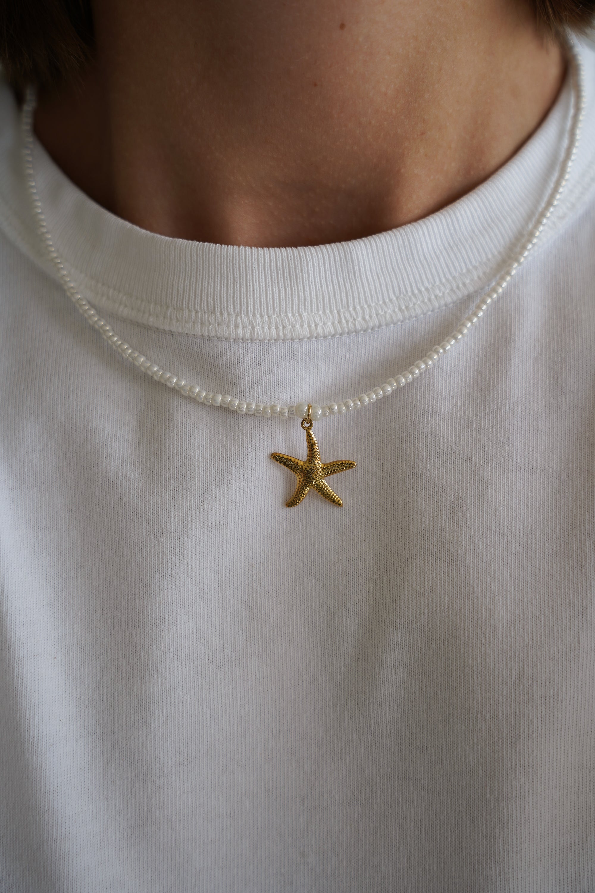 Gold ocean necklace