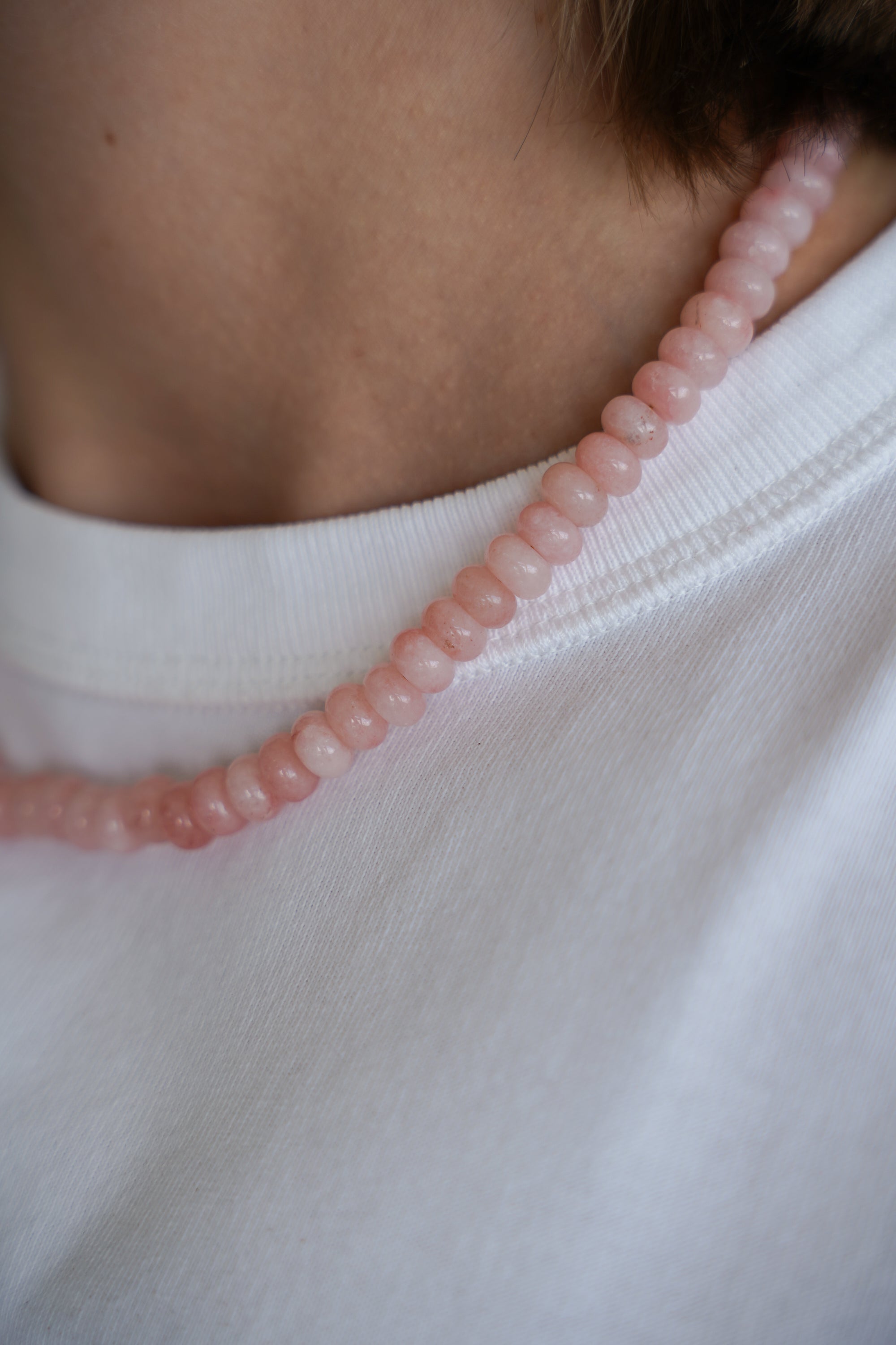 Pink wavy necklace