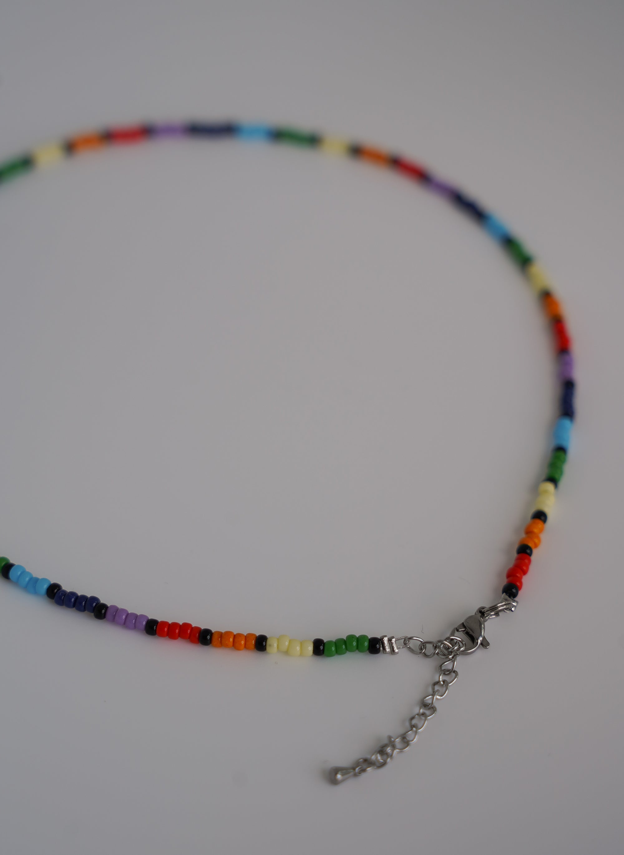 Rainbow silver necklace