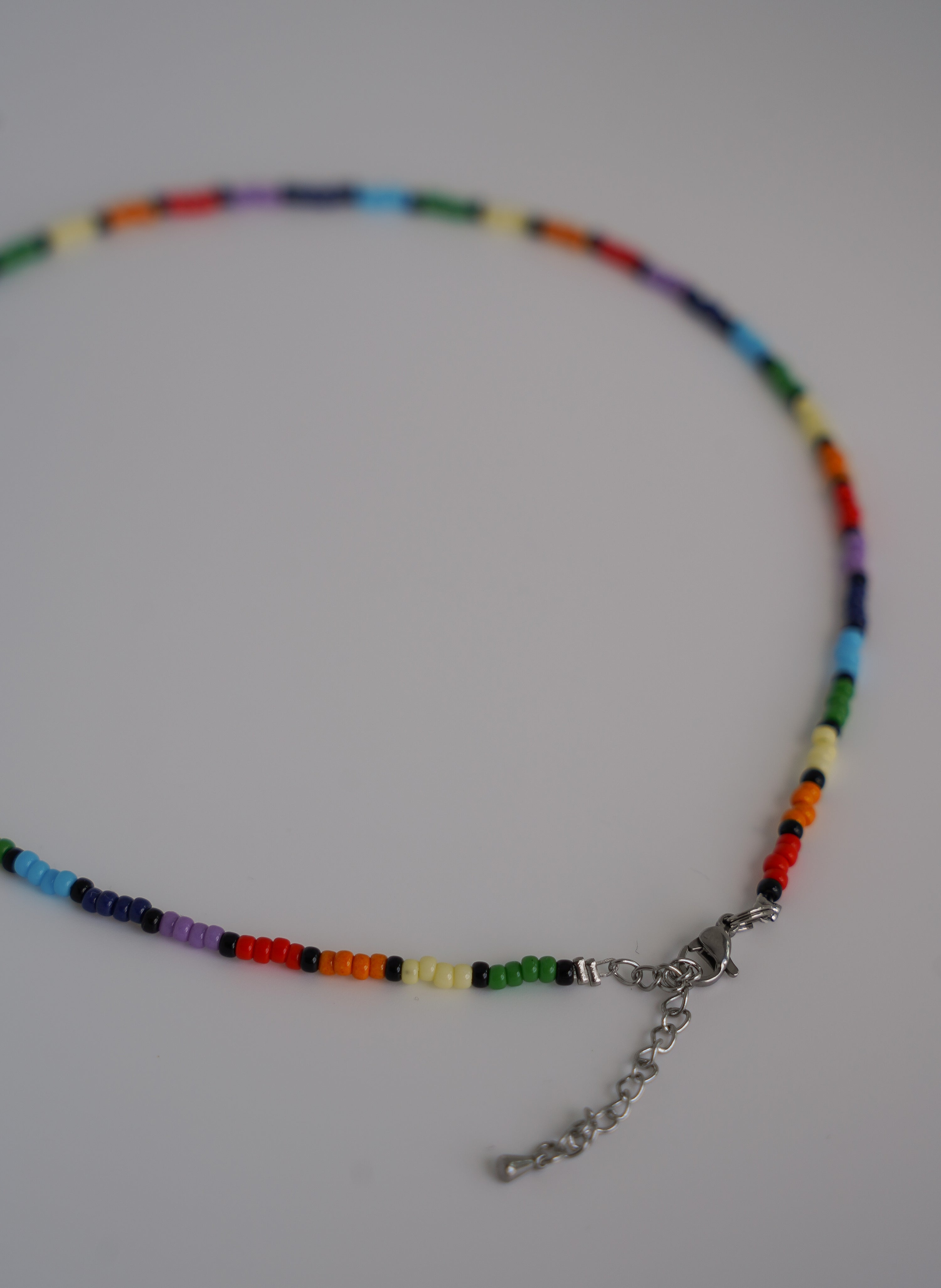 Rainbow silver necklace