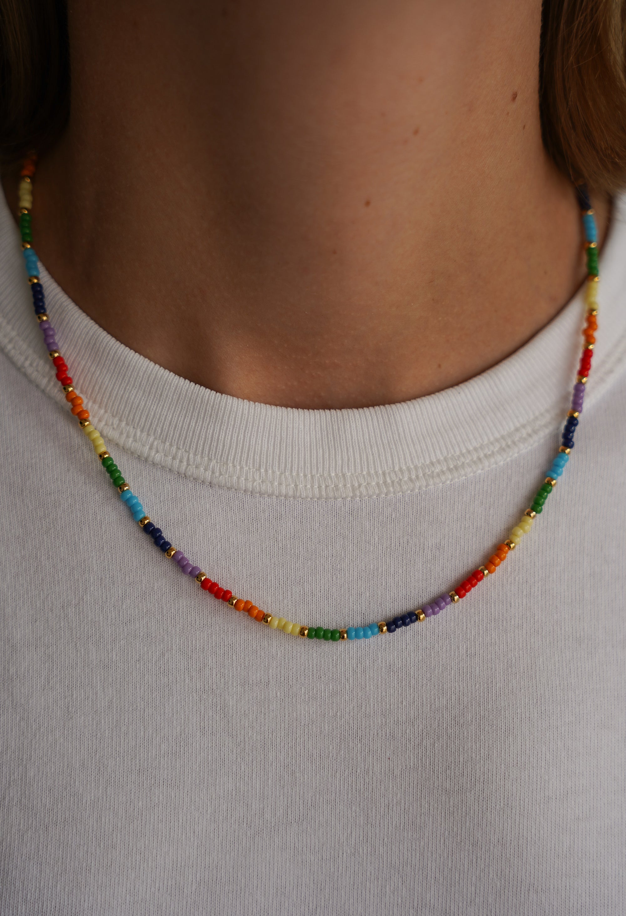 Rainbow gold necklace