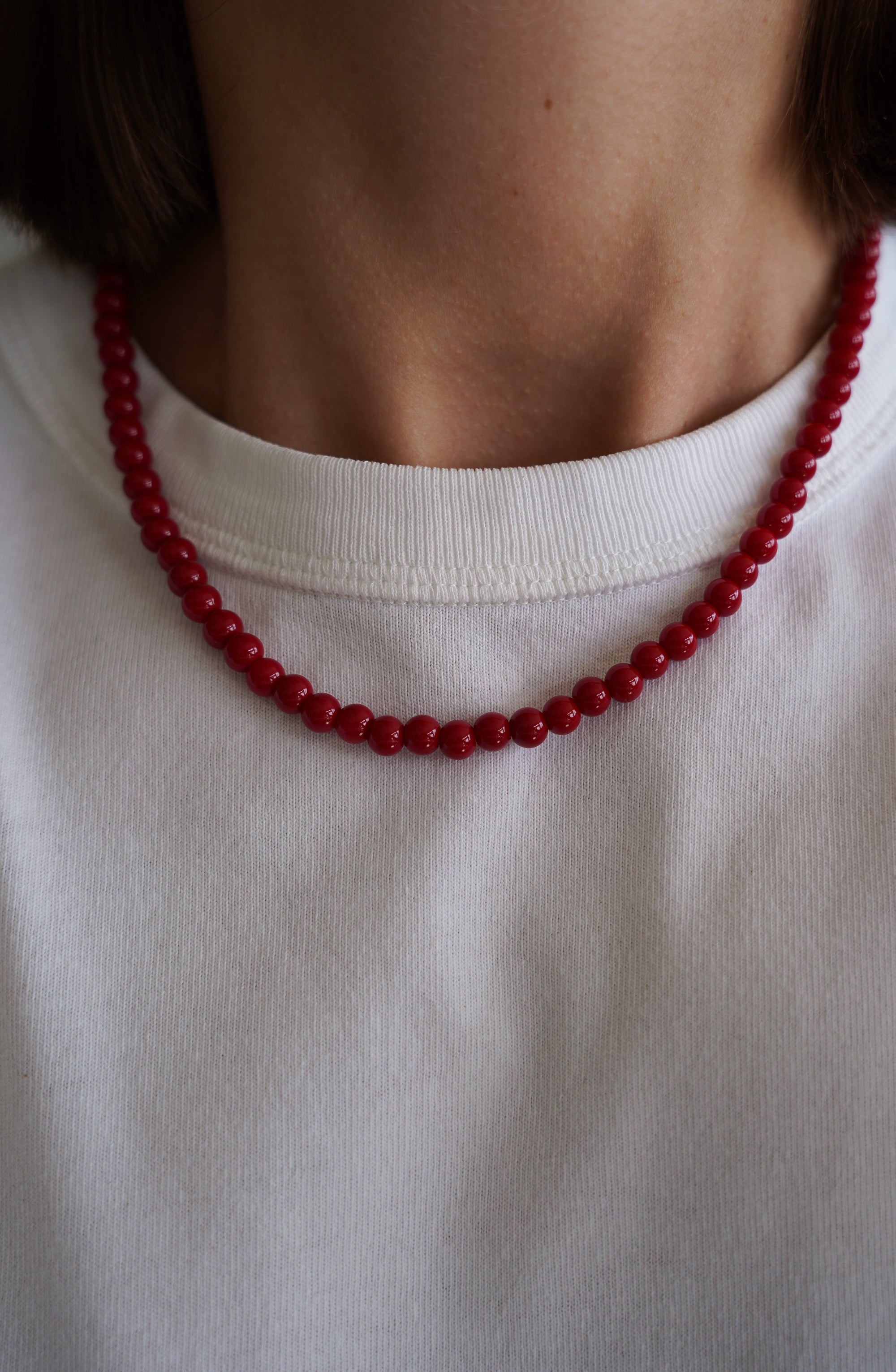 Red bubblegum necklace