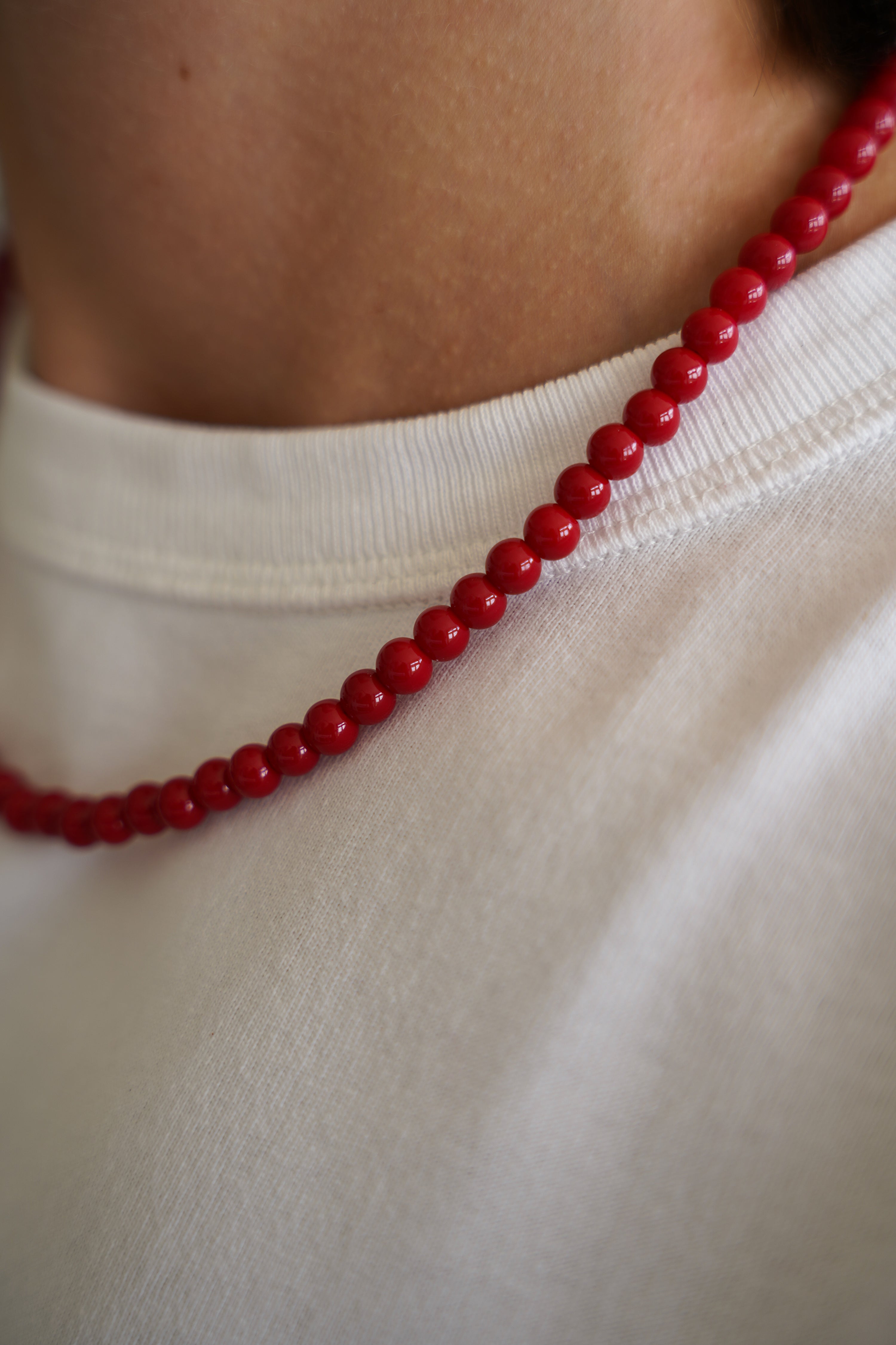 Red bubblegum necklace