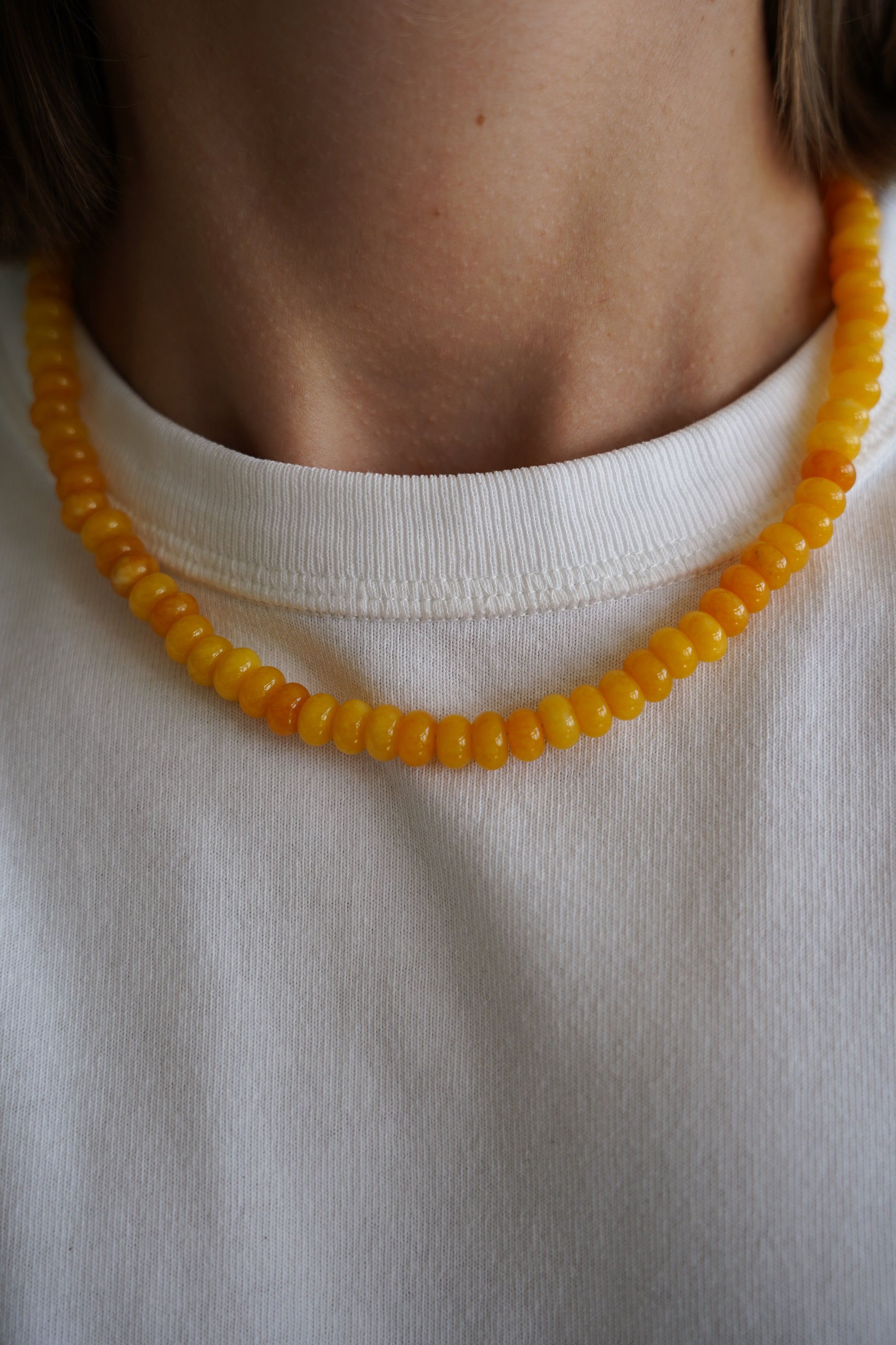 Yellow wavy necklace