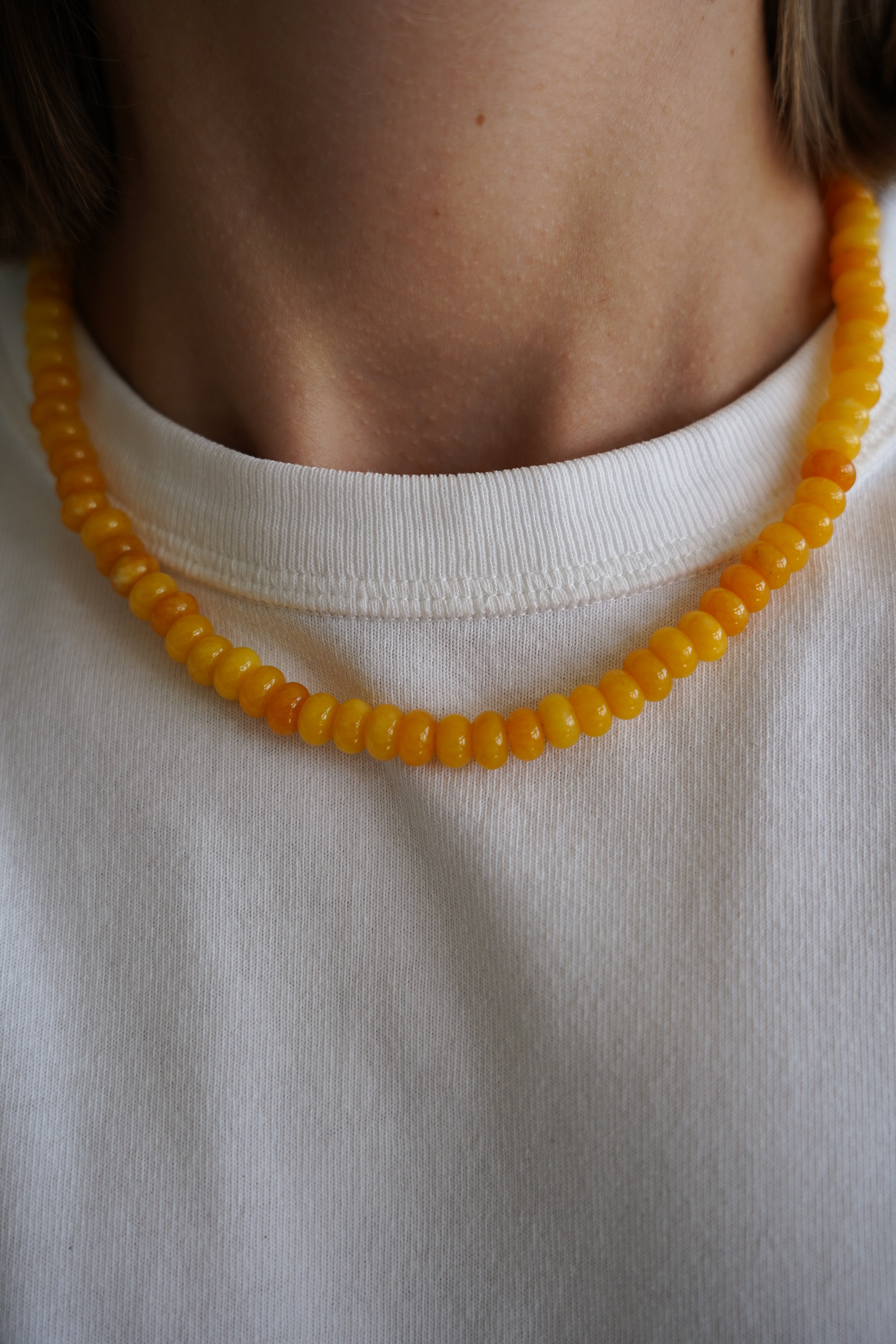 Yellow wavy necklace