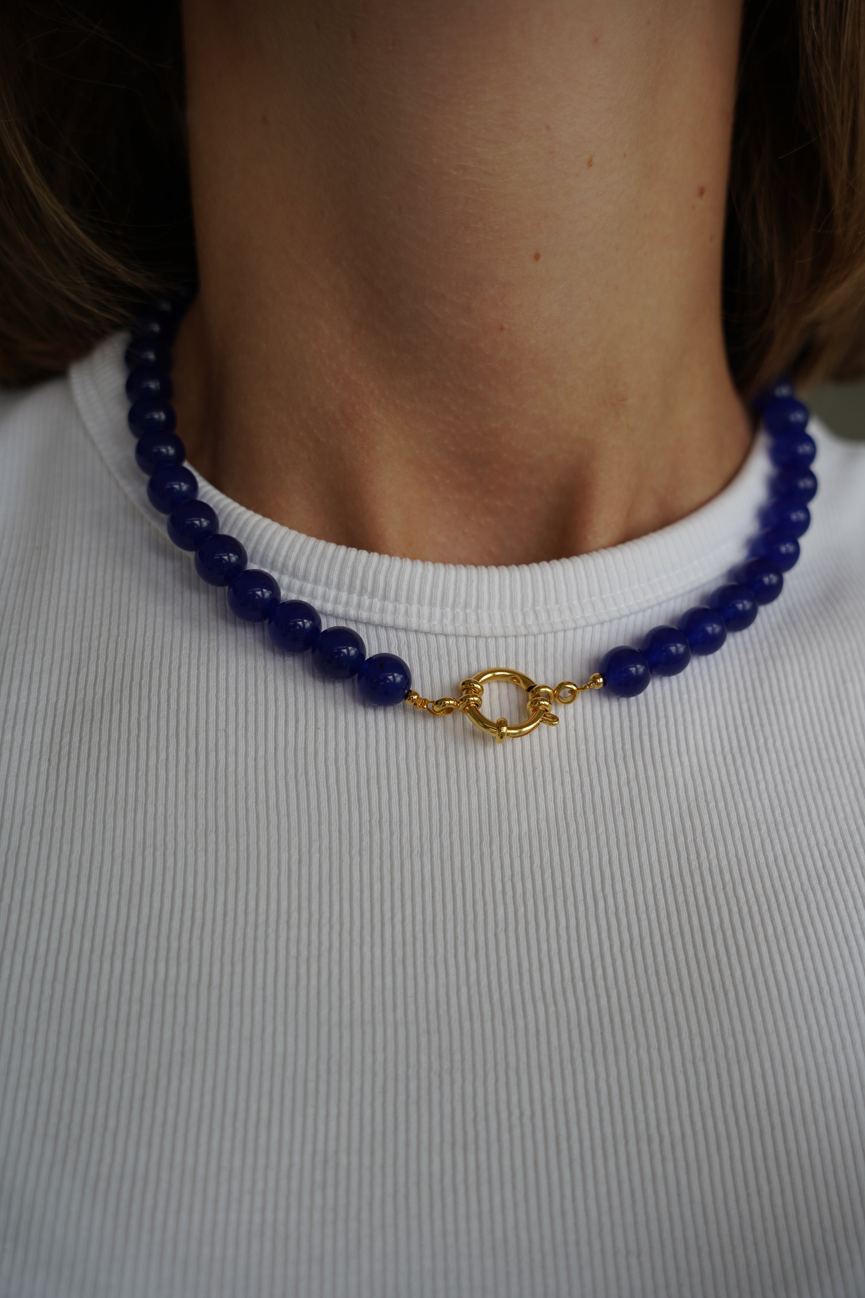 Blue bisou necklace