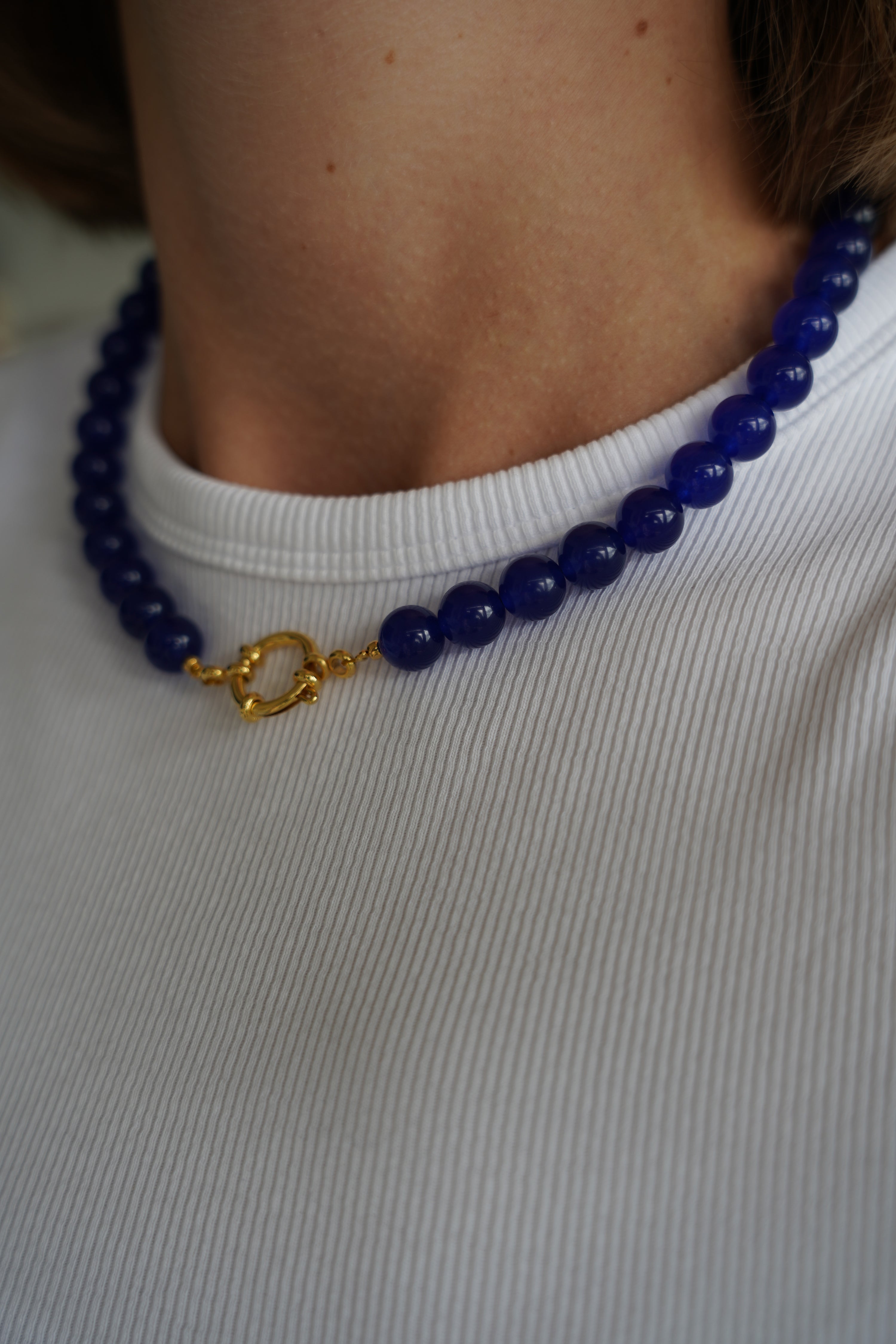 Blue bisou necklace